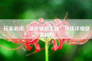 玩家必读“德扑辅助工具”开挂详细安装教程