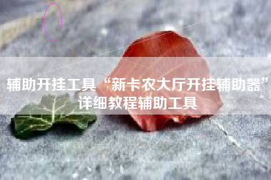 辅助开挂工具“新卡农大厅开挂辅助器	”详细教程辅助工具