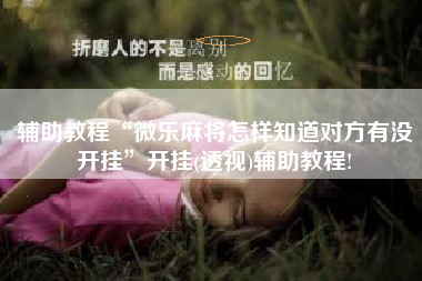 辅助教程“微乐麻将怎样知道对方有没开挂”开挂(透视)辅助教程!