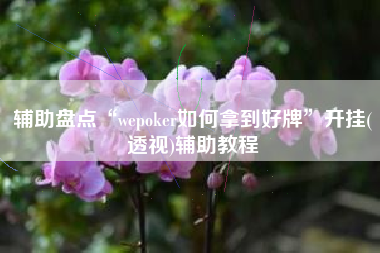 辅助盘点“wepoker如何拿到好牌”开挂(透视)辅助教程
