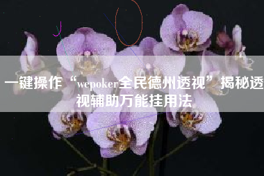 一键操作“wepoker全民德州透视	”揭秘透视辅助万能挂用法