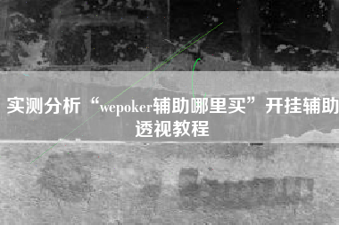 实测分析“wepoker辅助哪里买”开挂辅助透视教程