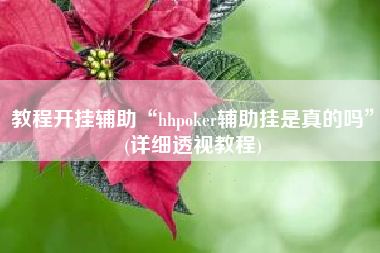 教程开挂辅助“hhpoker辅助挂是真的吗	”(详细透视教程)