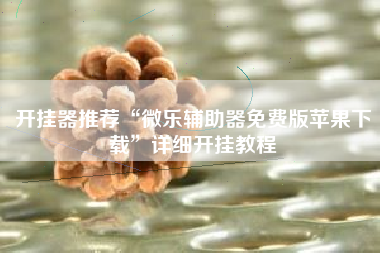 开挂器推荐“微乐辅助器免费版苹果下载”详细开挂教程