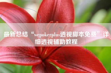 最新总结“wepokerplus透视脚本免费	”详细透视辅助教程