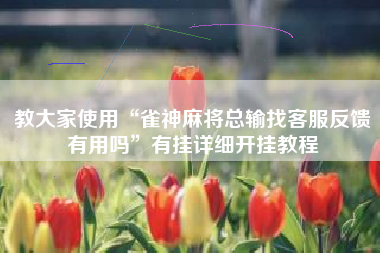 教大家使用“雀神麻将总输找客服反馈有用吗”有挂详细开挂教程