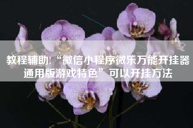 教程辅助!“微信小程序微乐万能开挂器通用版游戏特色”可以开挂方法