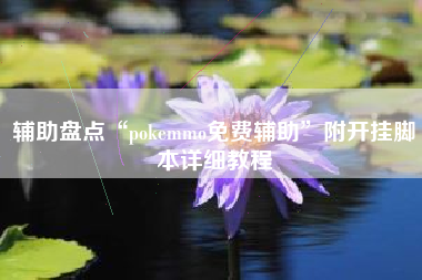 辅助盘点“pokemmo免费辅助”附开挂脚本详细教程