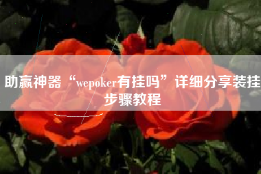 助赢神器“wepoker有挂吗”详细分享装挂步骤教程