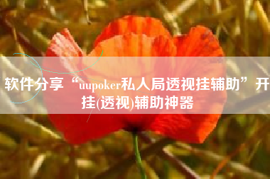 软件分享“uupoker私人局透视挂辅助”开挂(透视)辅助神器