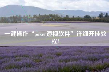 一键操作“poker透视软件”详细开挂教程!