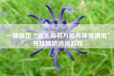 一键操作“微乐麻将万能开挂器通用	”开挂辅助透视教程