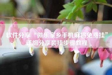 软件分享“微乐家乡手机麻将免费挂”详细分享装挂步骤教程