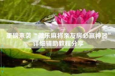 重磅来袭“微乐麻将亲友房必赢神器	”详细辅助教程分享