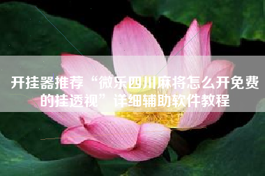 开挂器推荐“微乐四川麻将怎么开免费的挂透视”详细辅助软件教程