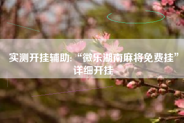 实测开挂辅助:“微乐湖南麻将免费挂	”详细开挂