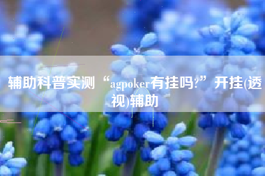 辅助科普实测“agpoker有挂吗?”开挂(透视)辅助