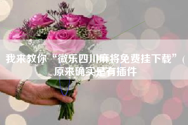 我来教你“微乐四川麻将免费挂下载”(原来确实是有插件