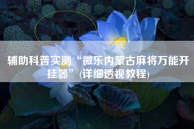 辅助科普实测“微乐内蒙古麻将万能开挂器”(详细透视教程)