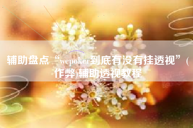 辅助盘点“wepoker到底有没有挂透视	”(作弊)辅助透视教程