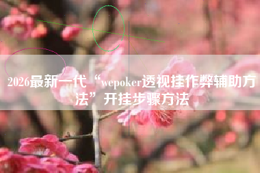 2026最新一代“wepoker透视挂作弊辅助方法”开挂步骤方法