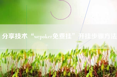 分享技术“wepoker免费挂	”开挂步骤方法