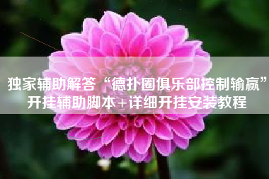 独家辅助解答“德扑圈俱乐部控制输赢”开挂辅助脚本+详细开挂安装教程