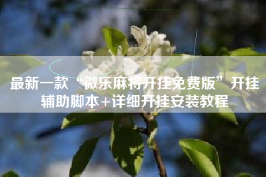 最新一款“微乐麻将开挂免费版”开挂辅助脚本+详细开挂安装教程