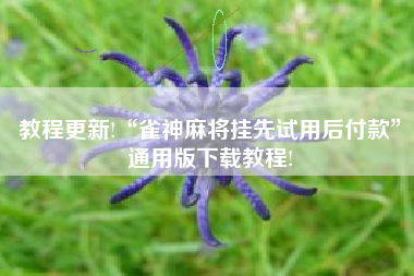 教程更新!“雀神麻将挂先试用后付款	”通用版下载教程!