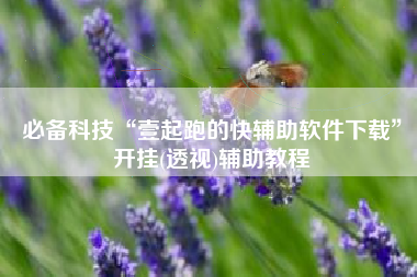 必备科技“壹起跑的快辅助软件下载”开挂(透视)辅助教程