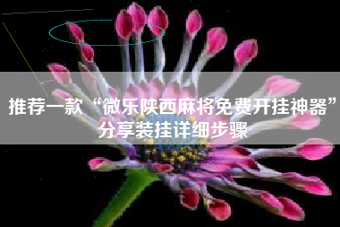 推荐一款“微乐陕西麻将免费开挂神器”分享装挂详细步骤