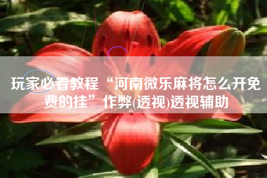 玩家必看教程“河南微乐麻将怎么开免费的挂	”作弊(透视)透视辅助