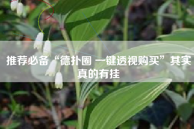 推荐必备“德扑圈 一键透视购买”其实真的有挂