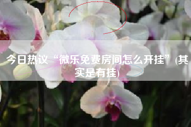 今日热议“微乐免费房间怎么开挂”(其实是有挂)