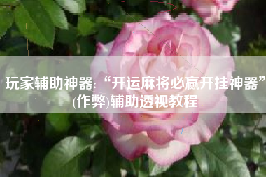 玩家辅助神器:“开运麻将必赢开挂神器”(作弊)辅助透视教程