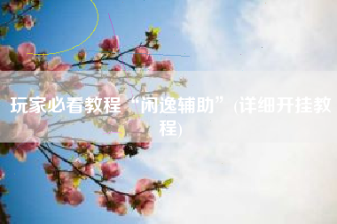 玩家必看教程“闲逸辅助	”(详细开挂教程)