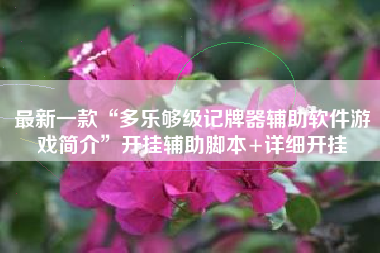 最新一款“多乐够级记牌器辅助软件游戏简介”开挂辅助脚本+详细开挂
