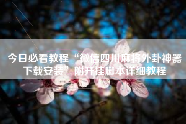 今日必看教程“微信四川麻将外卦神器下载安装	”附开挂脚本详细教程