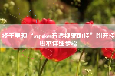终于呈现“wepoker有透视辅助挂”附开挂脚本详细步骤