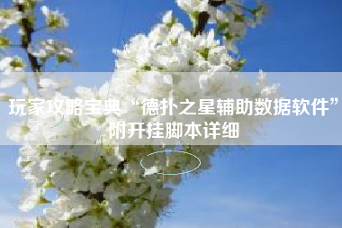 玩家攻略宝典“德扑之星辅助数据软件	”附开挂脚本详细