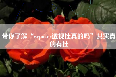带你了解“wrpoker透视挂真的吗”其实真的有挂