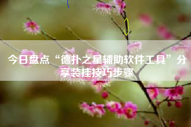 今日盘点“德扑之星辅助软件工具”分享装挂技巧步骤
