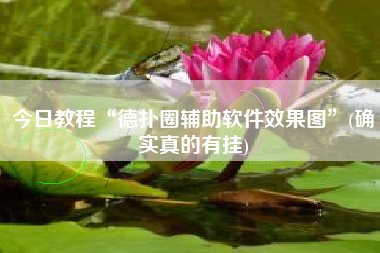 今日教程“德扑圈辅助软件效果图”(确实真的有挂)