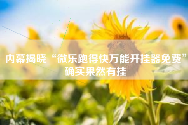内幕揭晓“微乐跑得快万能开挂器免费	”确实果然有挂
