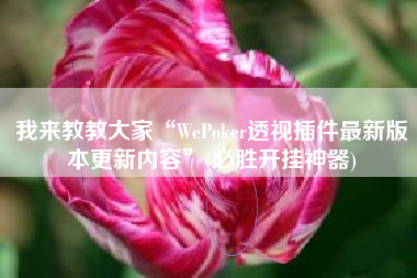 我来教教大家“WePoker透视插件最新版本更新内容	”(必胜开挂神器)