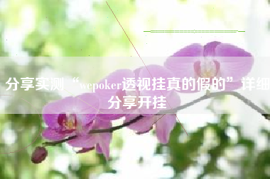 分享实测“wepoker透视挂真的假的”详细分享开挂