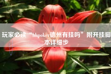 玩家必读“hhpoker德州有挂吗”附开挂脚本详细步