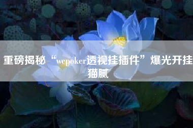 重磅揭秘“wepoker透视挂插件”爆光开挂猫腻
