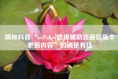 揭秘科普“wePoKer透视辅助器最新版本更新内容”的确是有挂