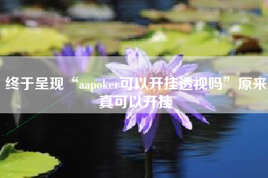 终于呈现“aapoker可以开挂透视吗	”原来真可以开挂